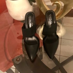 Charles by Charles David Black Slide Pumps